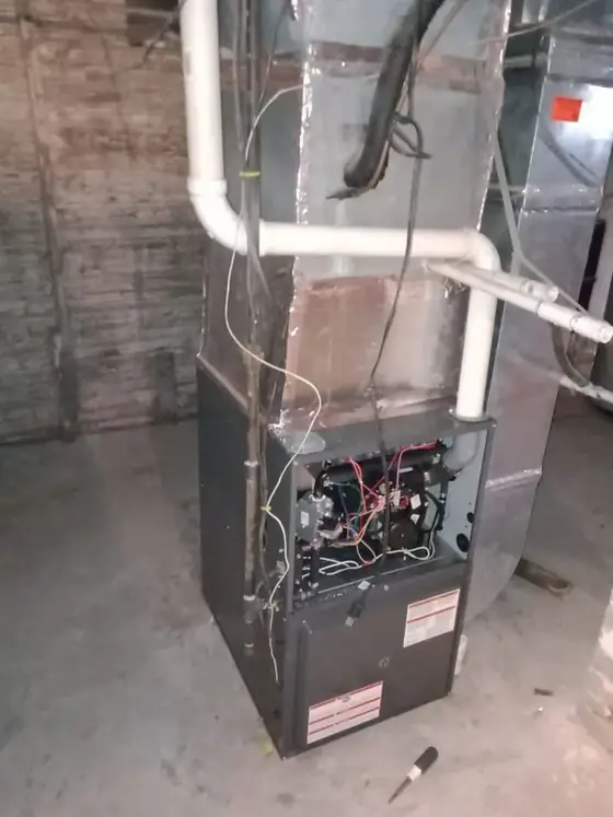 HVAC equipment during installation